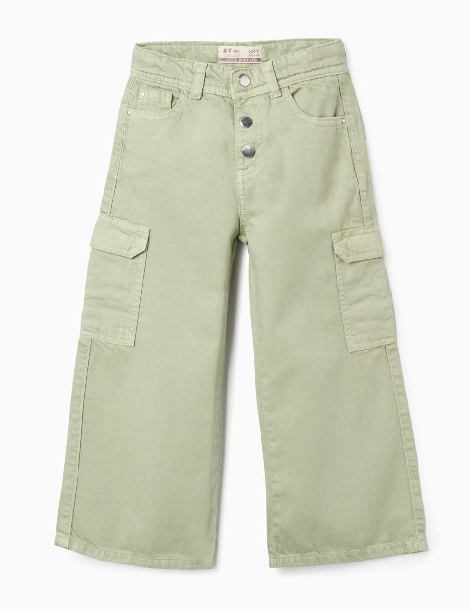Pantalón wide leg cargo niña