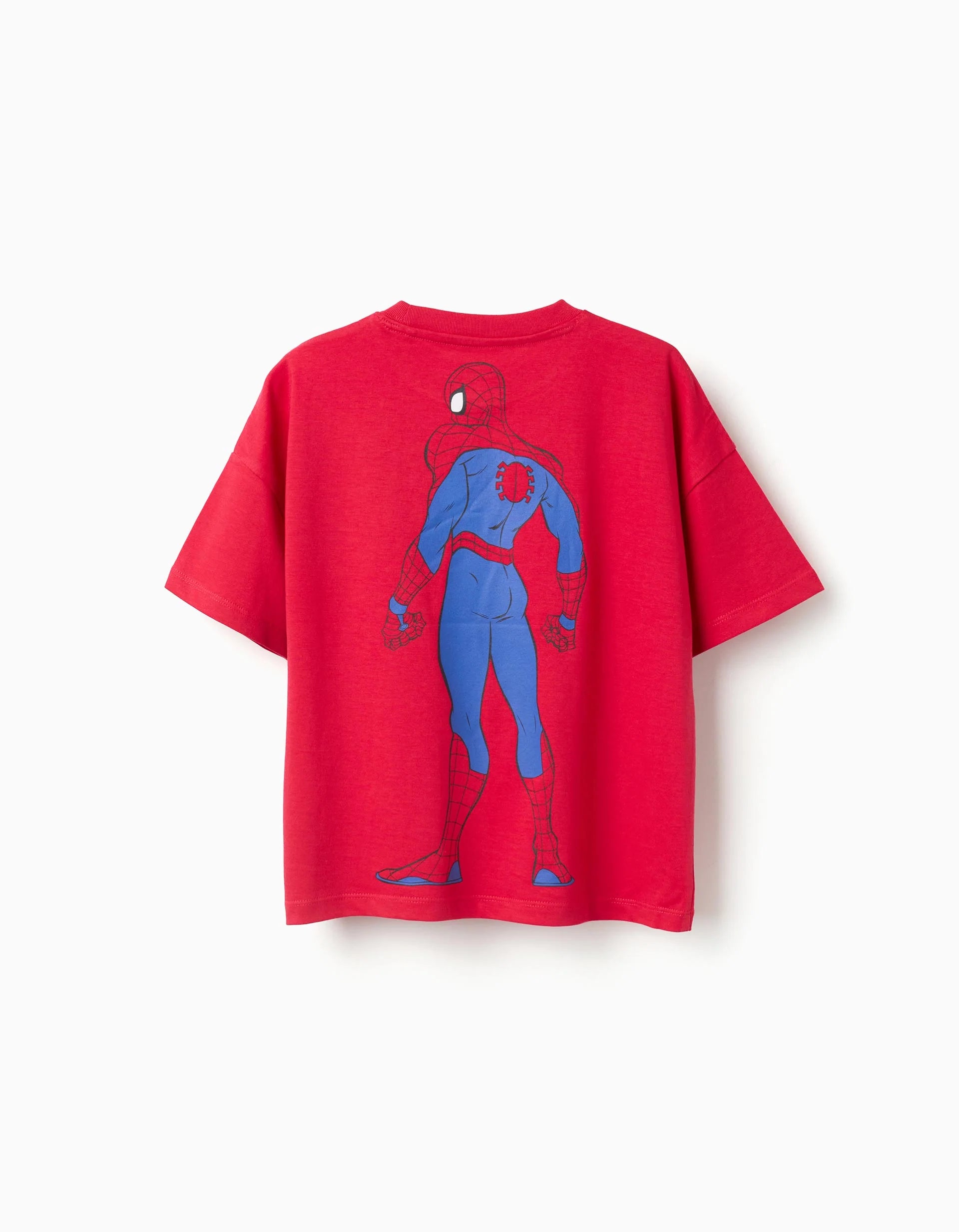 Camiseta de algodón con estampados Spider-Man para niño, rojo