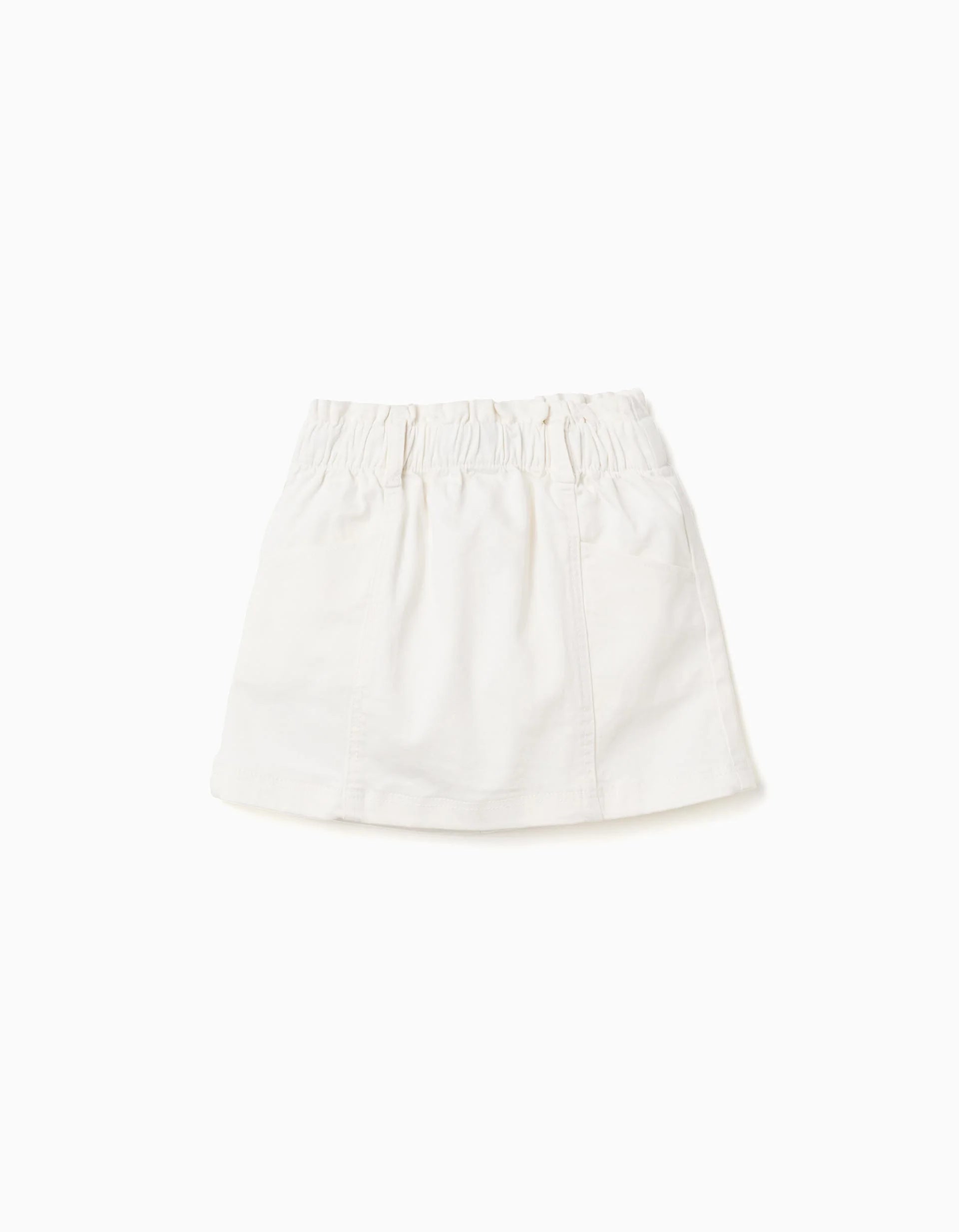 Falda de sarga con cintura paperbag y bolsillos para niña, bueno