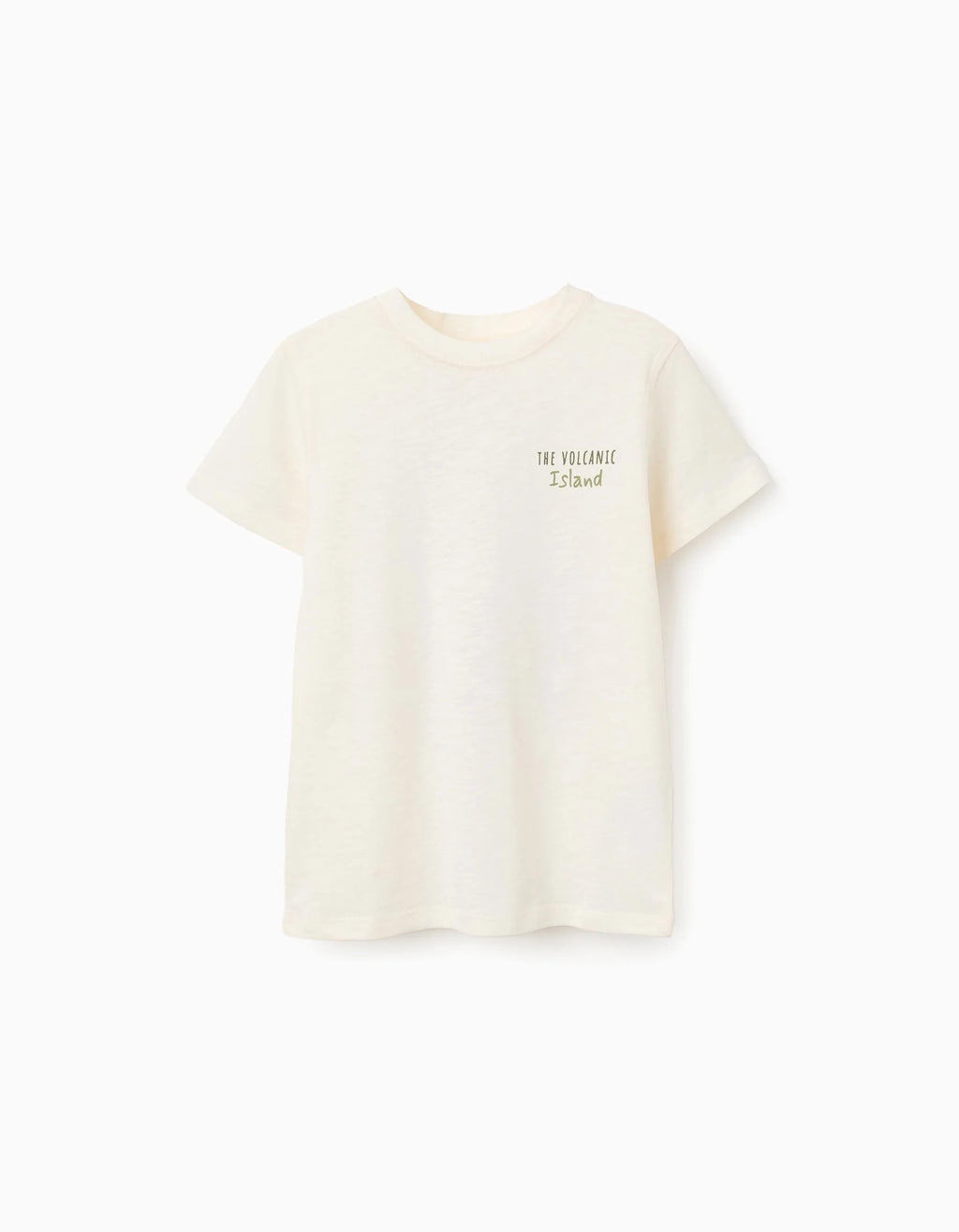 Camiseta de algodón con estampados Lanzarote para niño, beige claro