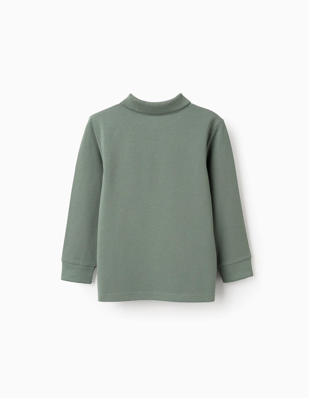 Polo de Manga Larga en Algodón para Niño, Verde