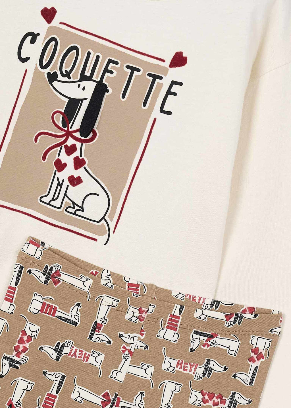 Conjunto legging estampado y camiseta niña