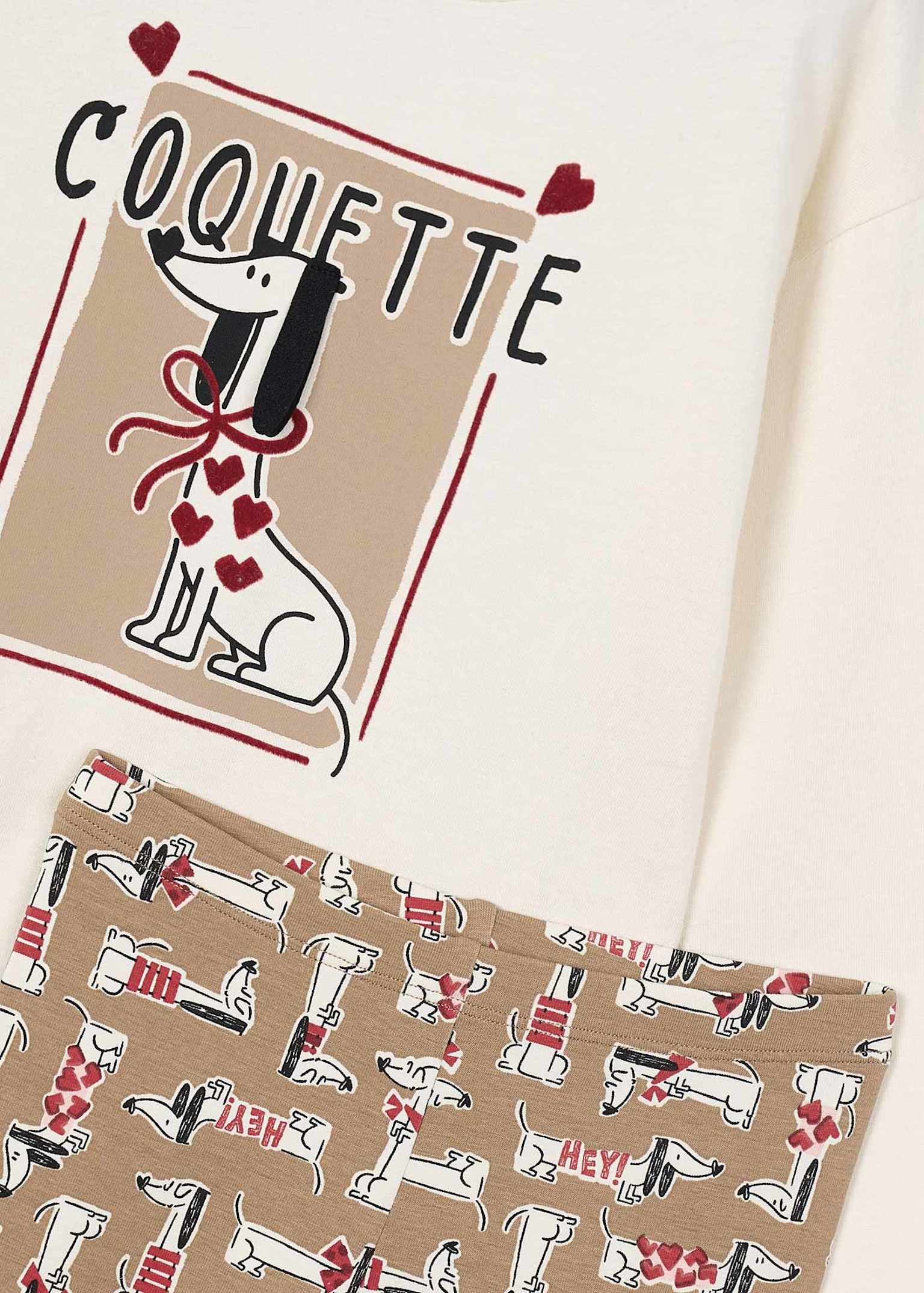 Conjunto legging estampado y camiseta niña