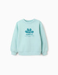 Sudadera de algodón con estampado Heartist para niña, azul claro