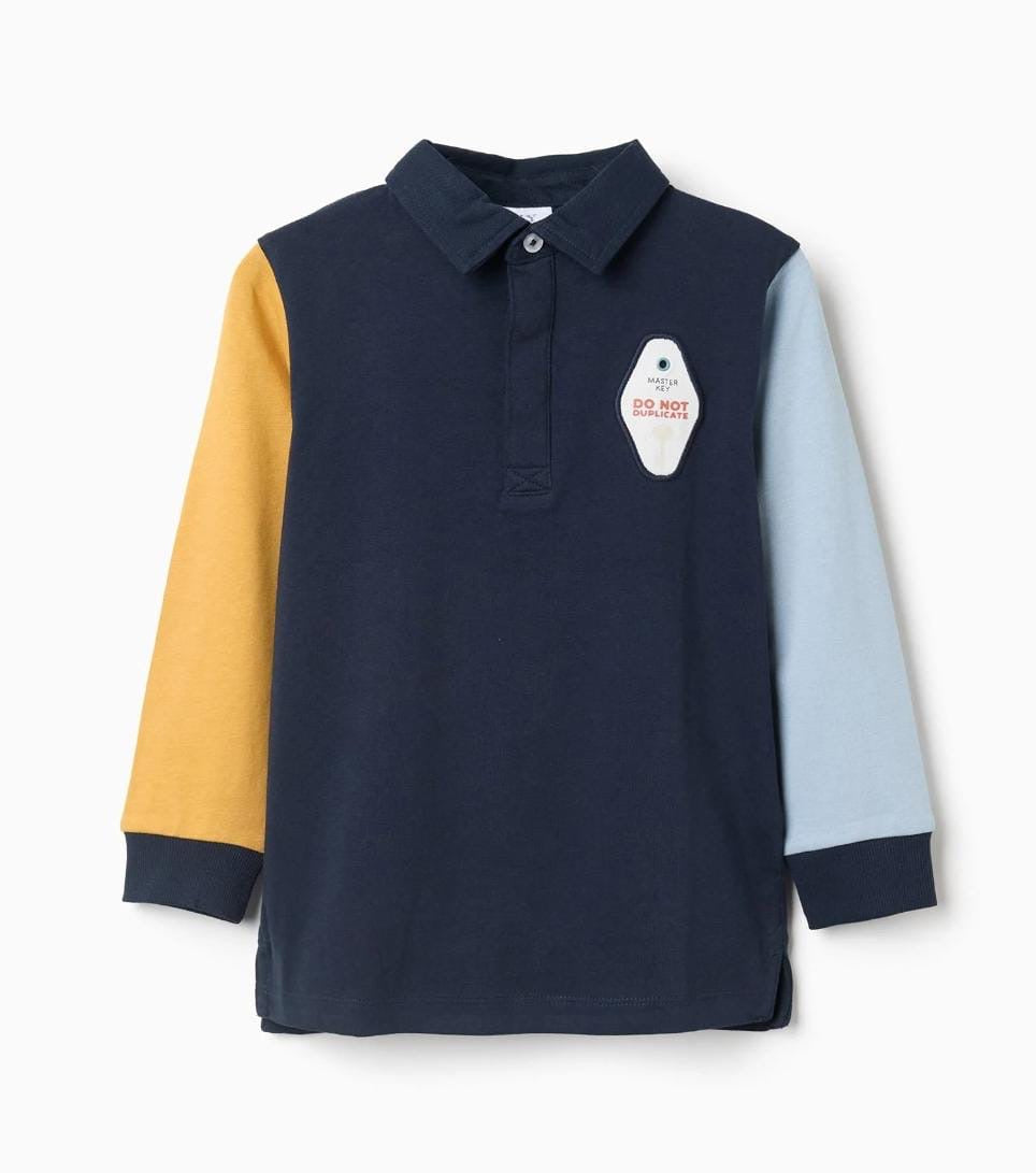 Sudadera polo niño ZIPPY bicolor