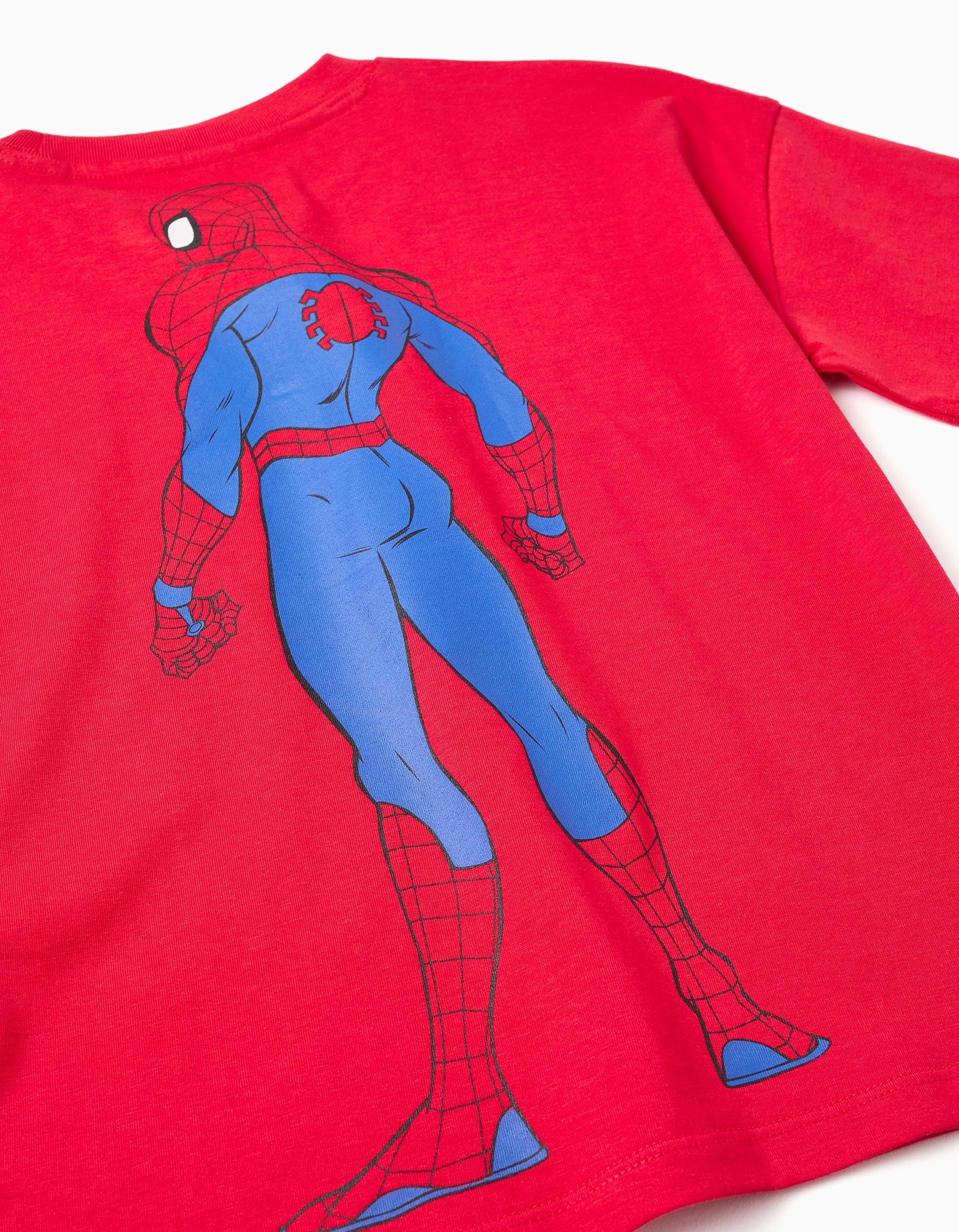 Camiseta de algodón con estampados Spider-Man para niño, rojo