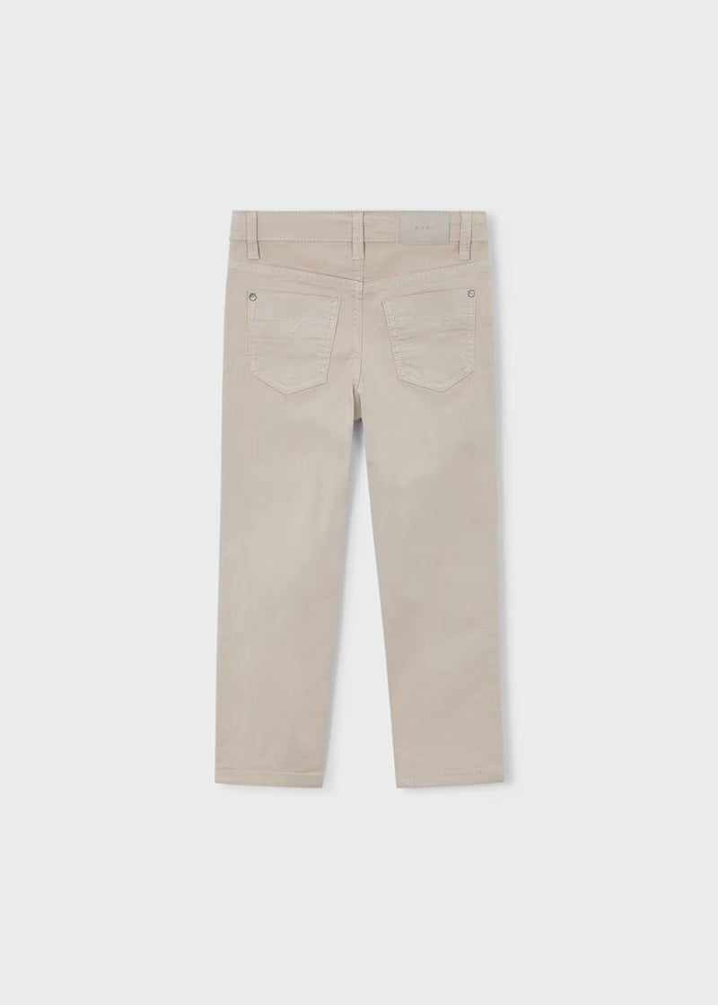 Pantalón largo básico niño, beige