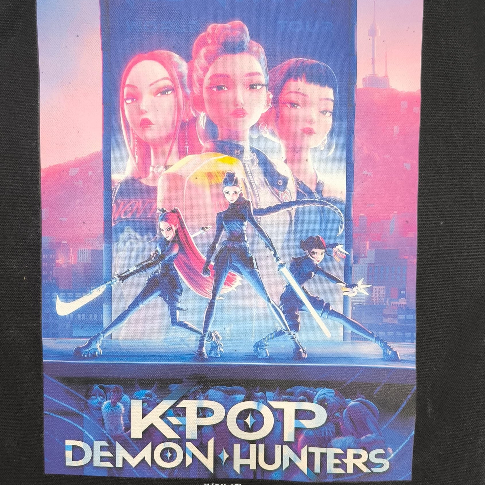 K-POP DEMON HUNTERS- Bolsa de tela negra