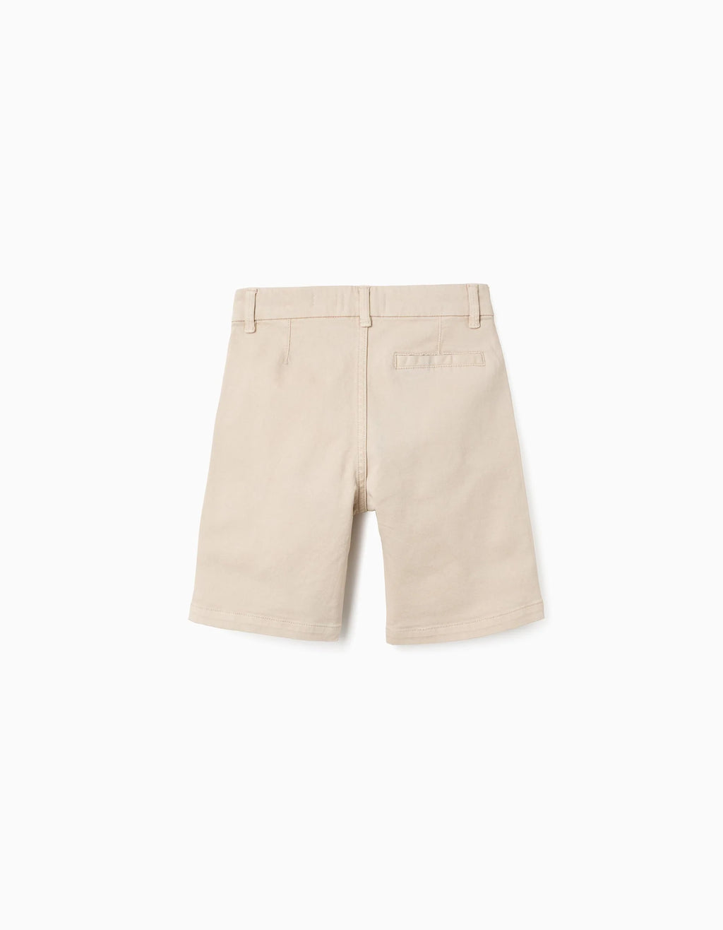 Bermudas chino midi de sarga con bolsillos para niño, beige claro