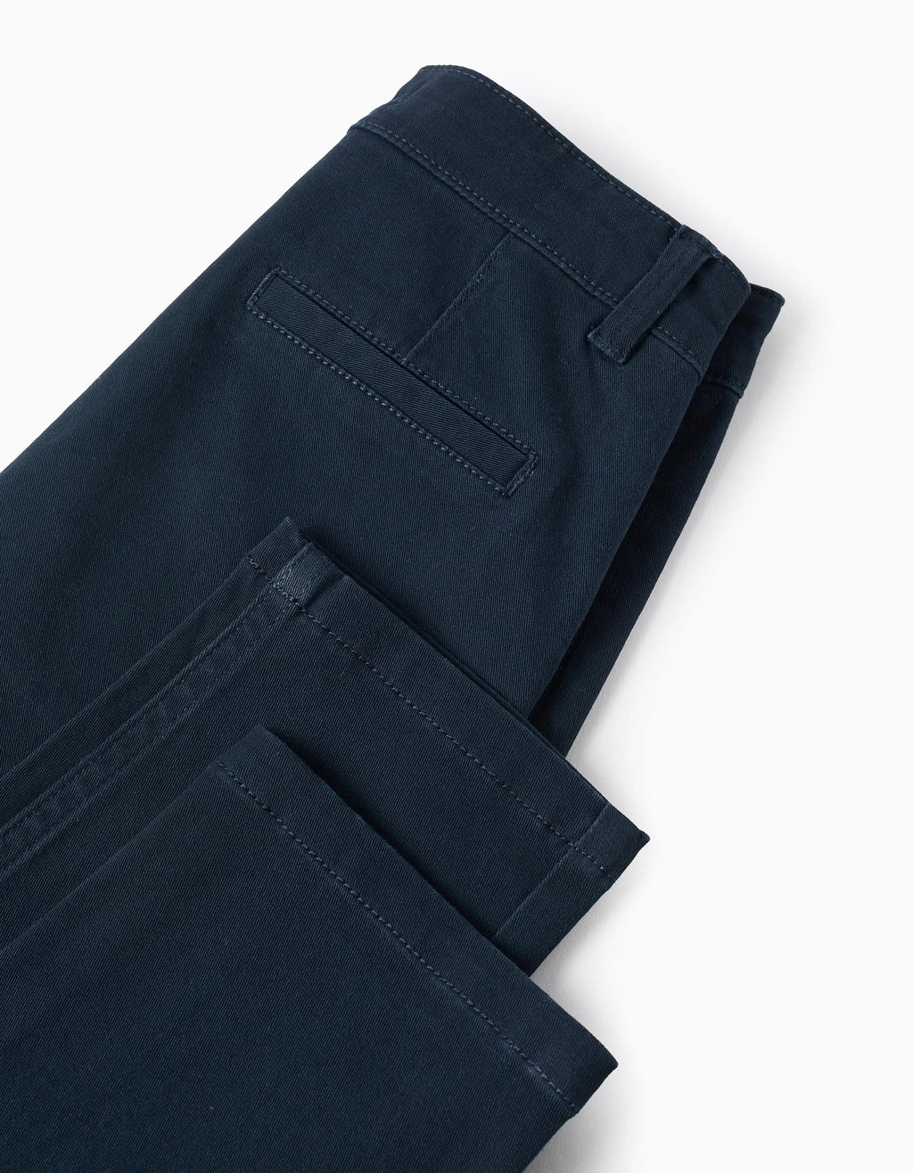 Pantalón Chino de Sarga para Niño 'Slim Fit', Azul Oscuro