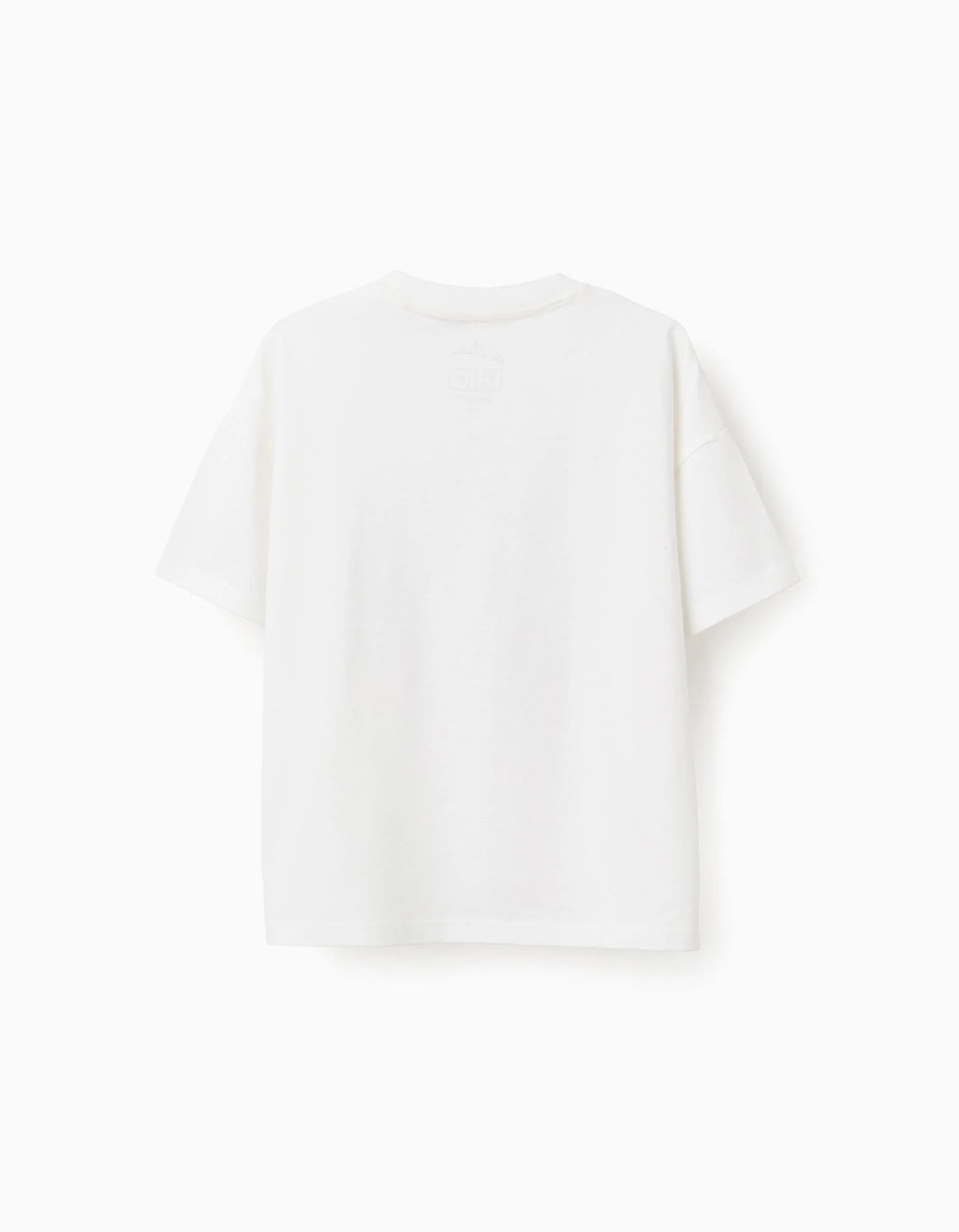 Camiseta de algodón con estampado frontal Spider-Man para niño, blanco
