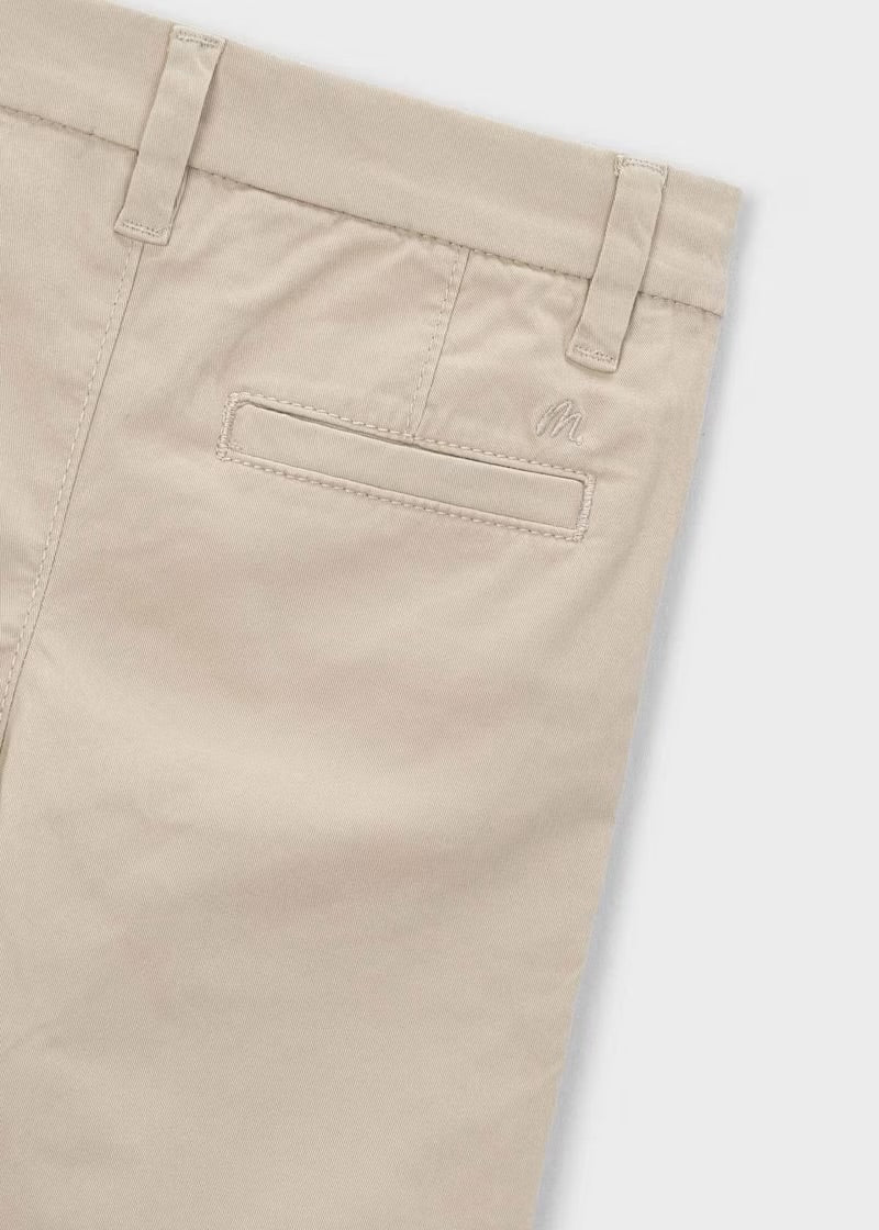 Pantalón chino básico largo niño, beige