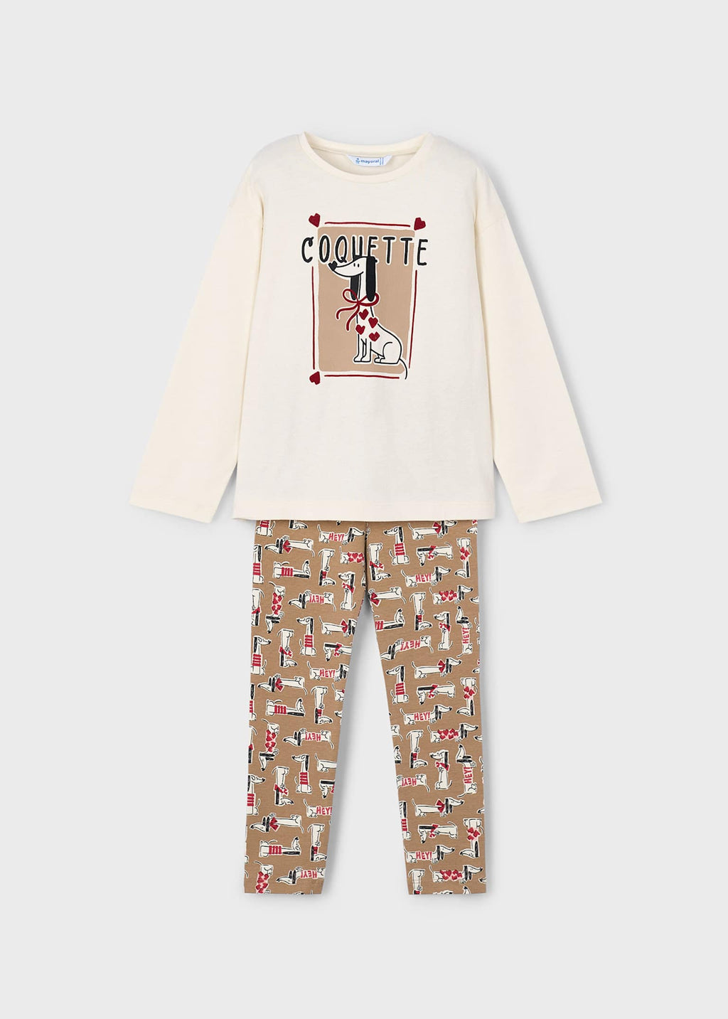 Conjunto legging estampado y camiseta niña