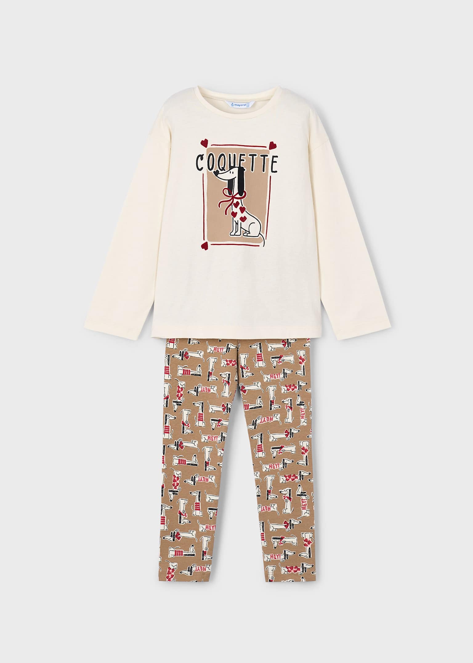 Conjunto legging estampado y camiseta niña