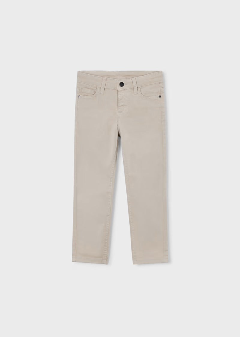 Pantalón largo básico niño, beige