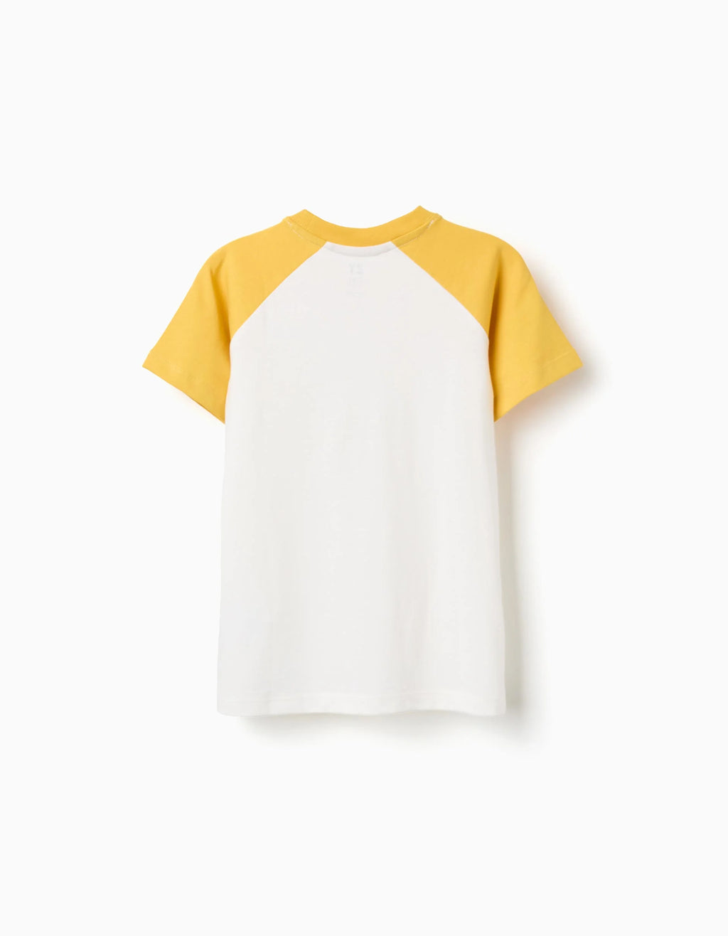 Camiseta de algodón con estampado Colors para niño, blanco/amarillo