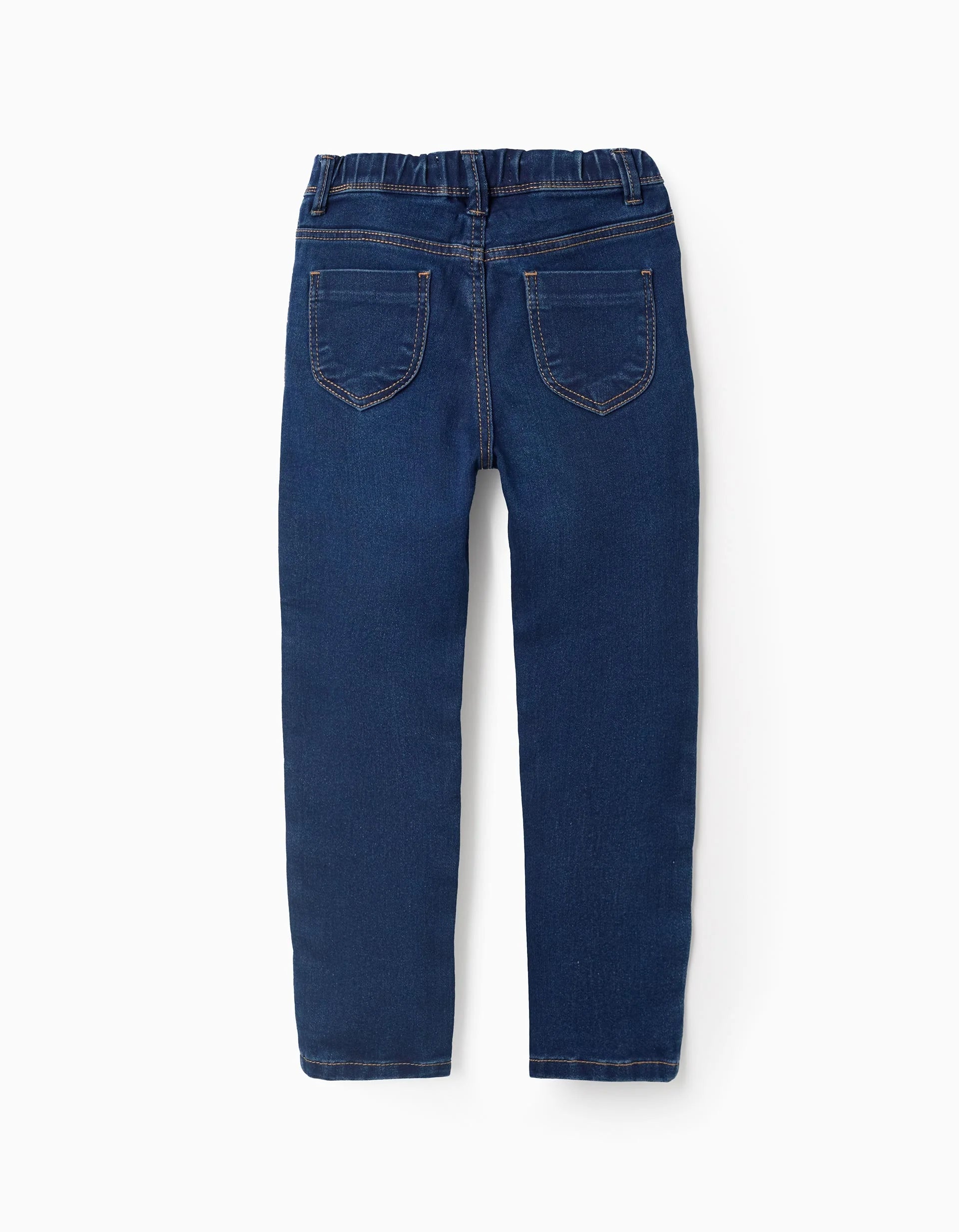 Jeggings Vaqueros con Cintura Ajustable para Niña, Azul Oscuro