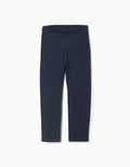 Leggins florales para niña, azul oscuro