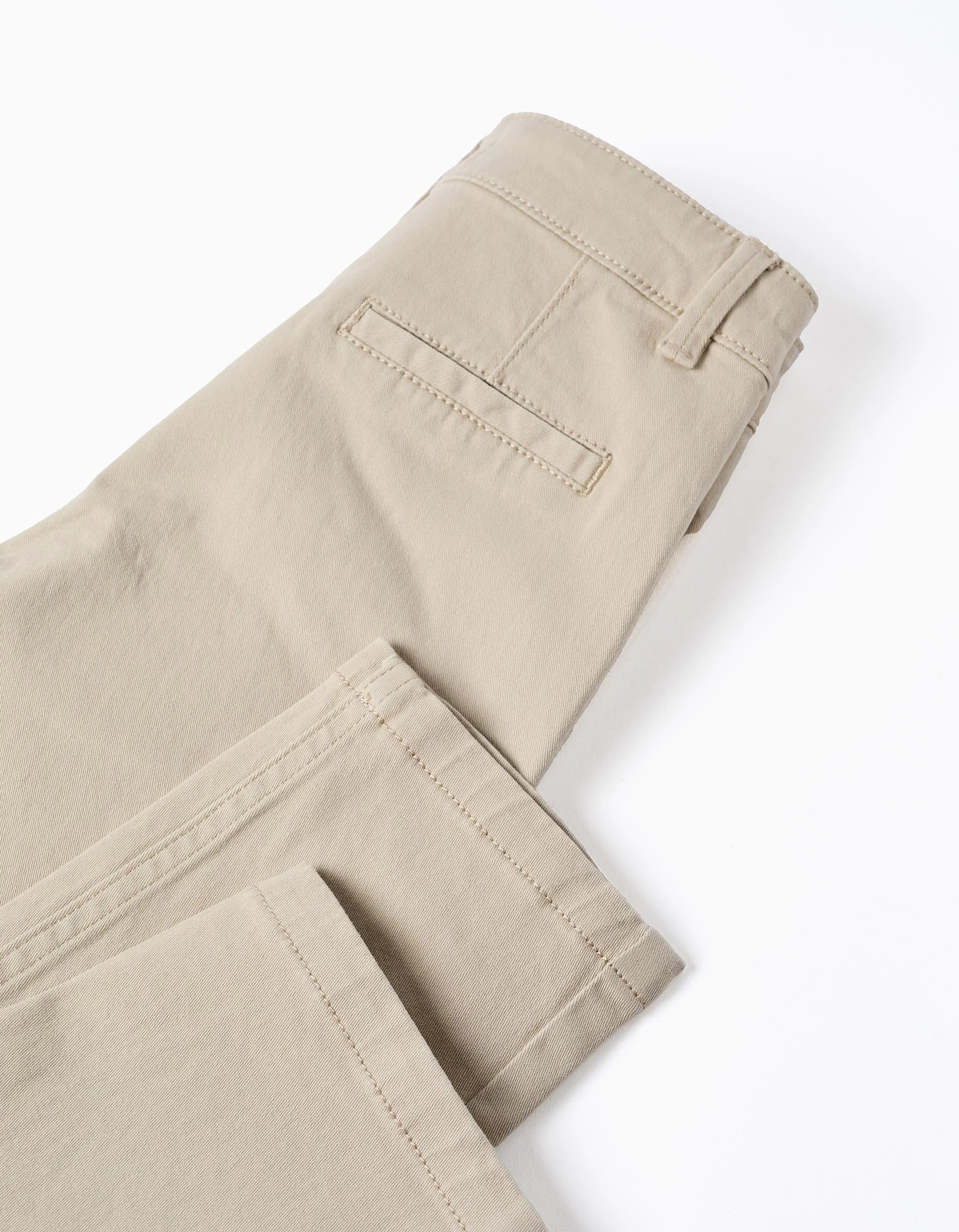 Pantalón Chino de Sarga para Niño 'Slim Fit', Beige