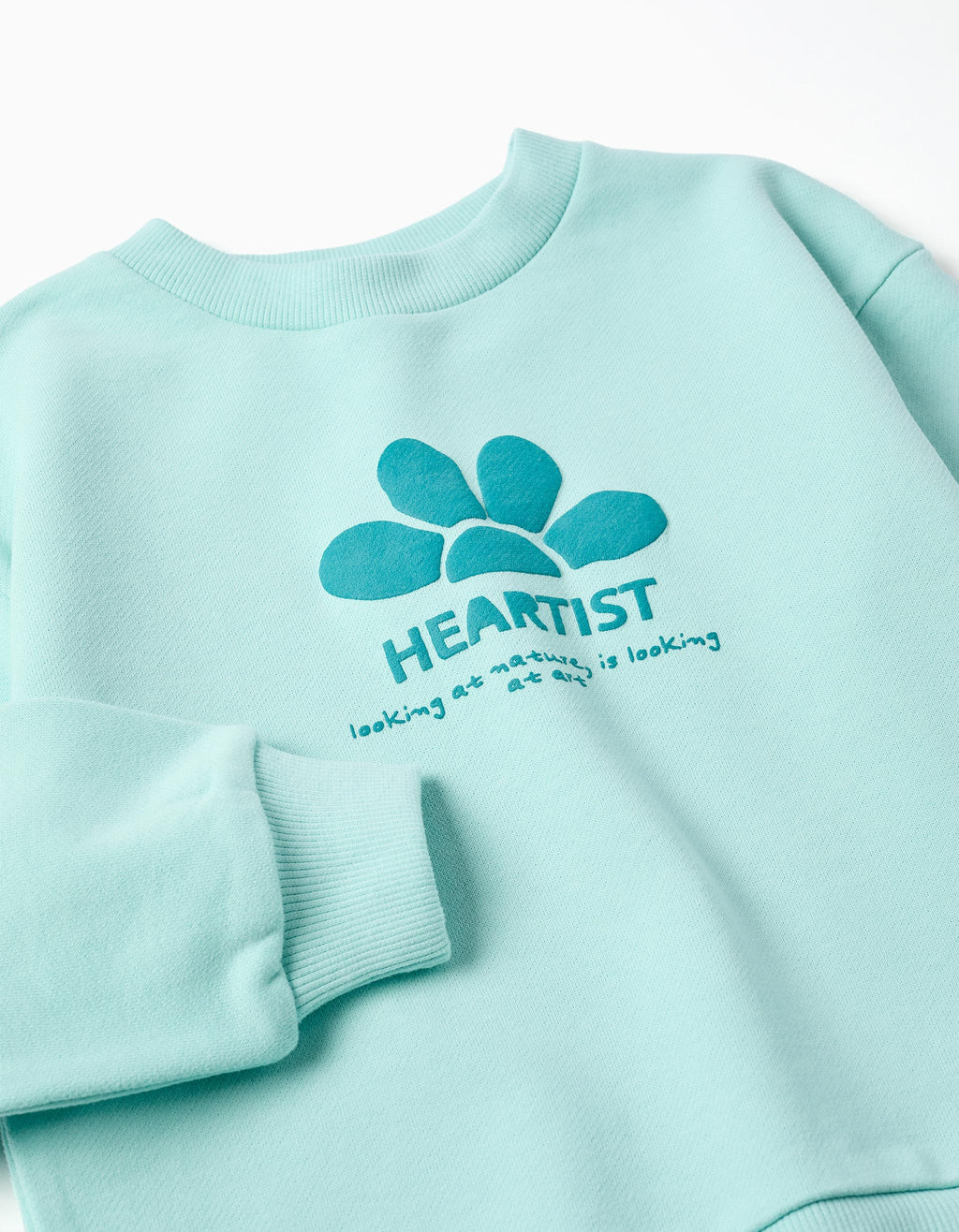 Sudadera de algodón con estampado Heartist para niña, azul claro