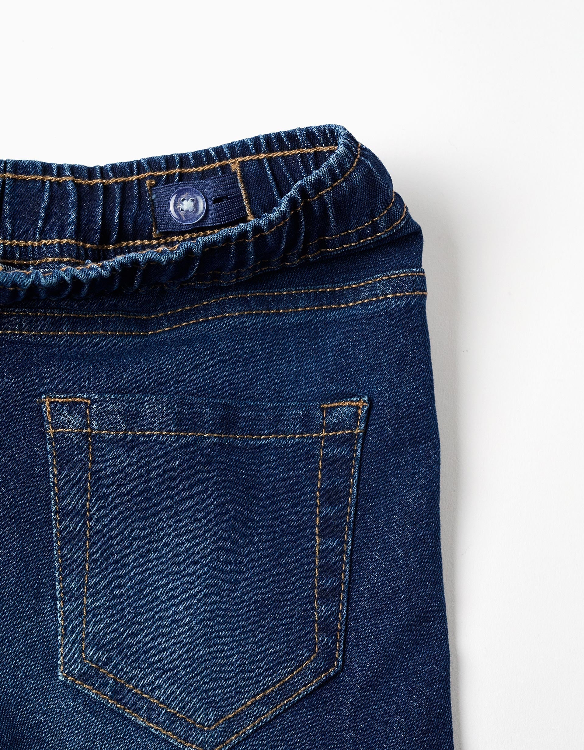 Vaqueros slim fit con cordón para niño, azul oscuro