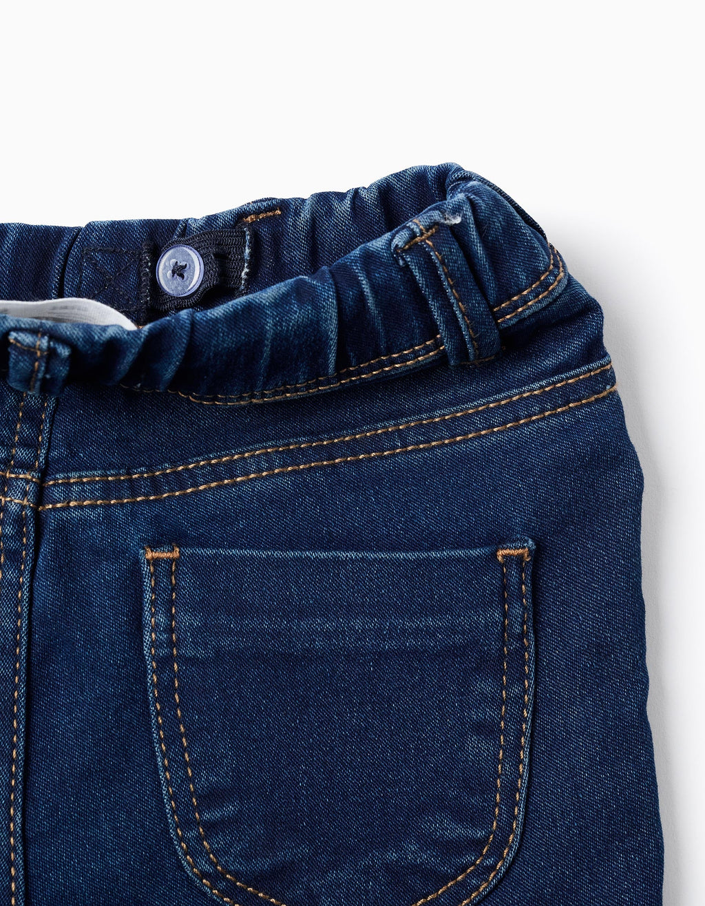 Jeggings Vaqueros con Cintura Ajustable para Niña, Azul Oscuro