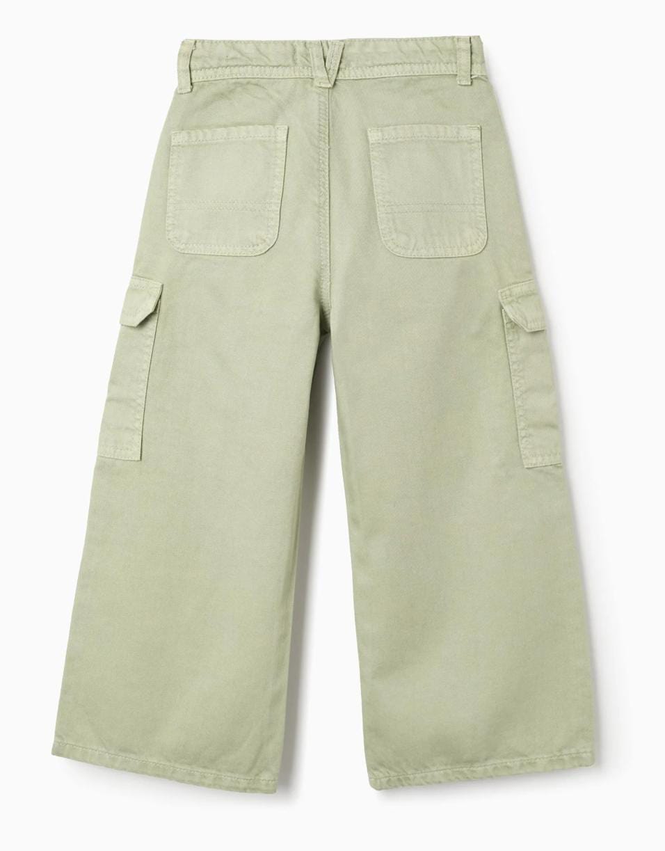 Pantalón wide leg cargo niña