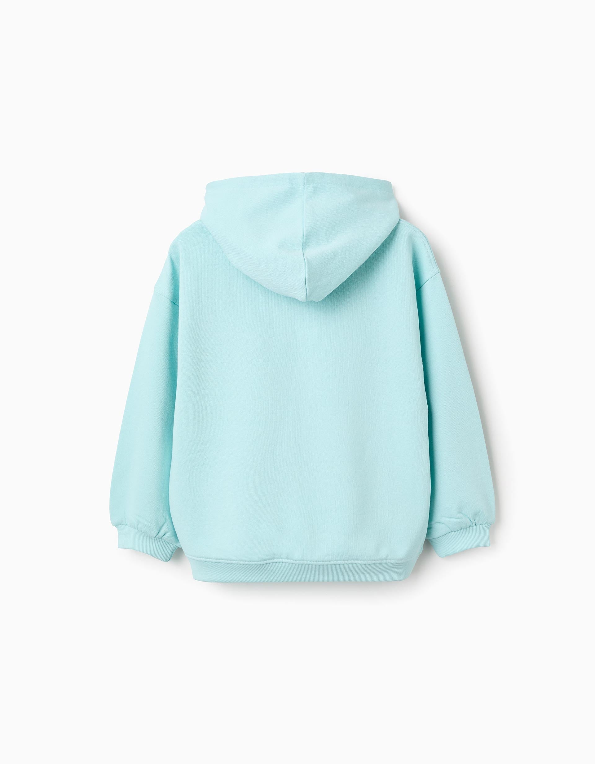 Sudadera de algodón con capucha y estampado Stitch para niña, azul claro