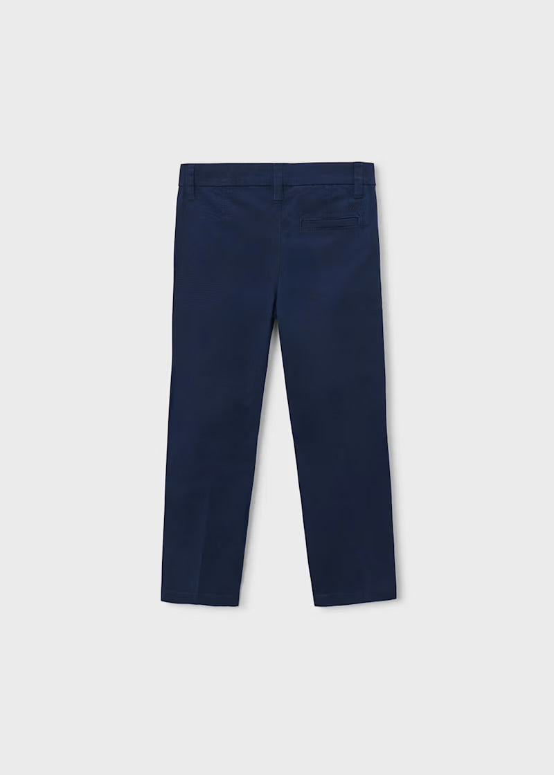 Pantalón chino básico largo niño, marino