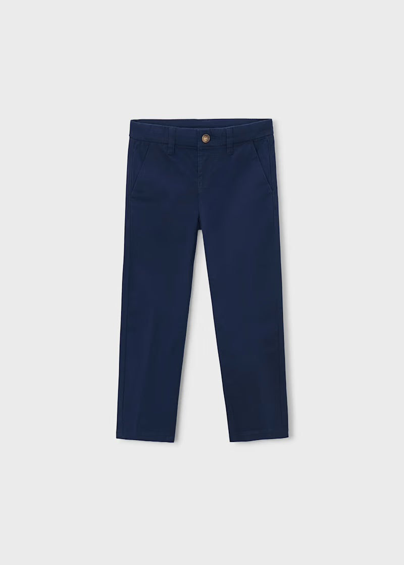 Pantalón chino básico largo niño, marino