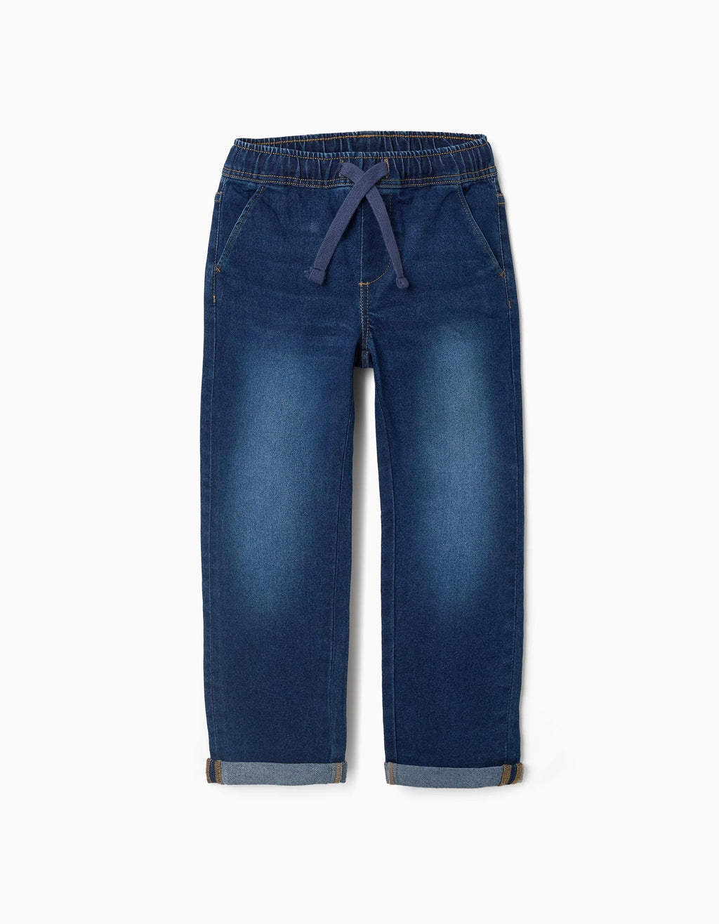 Vaqueros slim fit con cordón para niño, azul oscuro