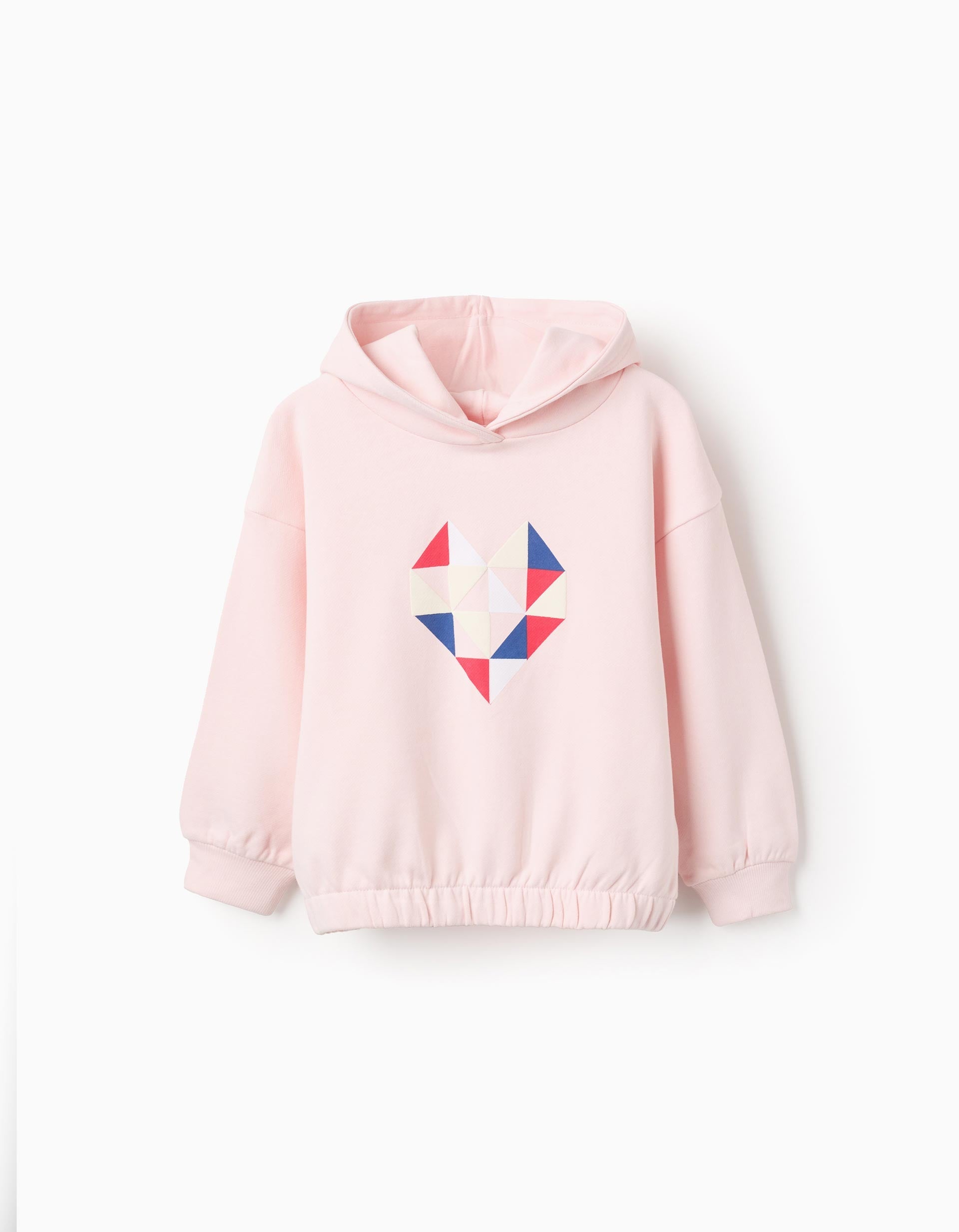 Sudadera con Capucha de Algodón 'Triangle Heart' para Niña