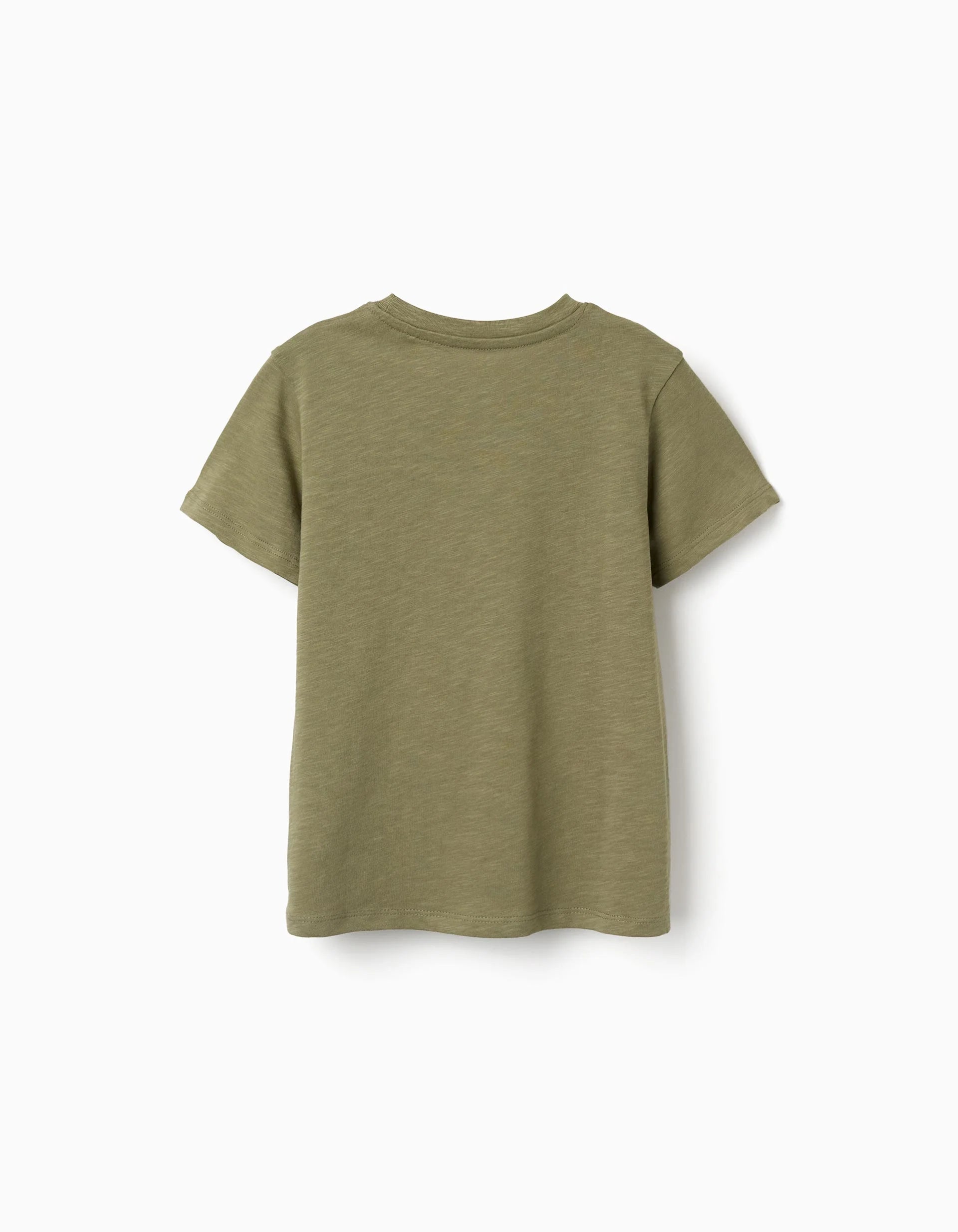Camiseta de algodón con estampado Lanzarote para niño, verde oscuro