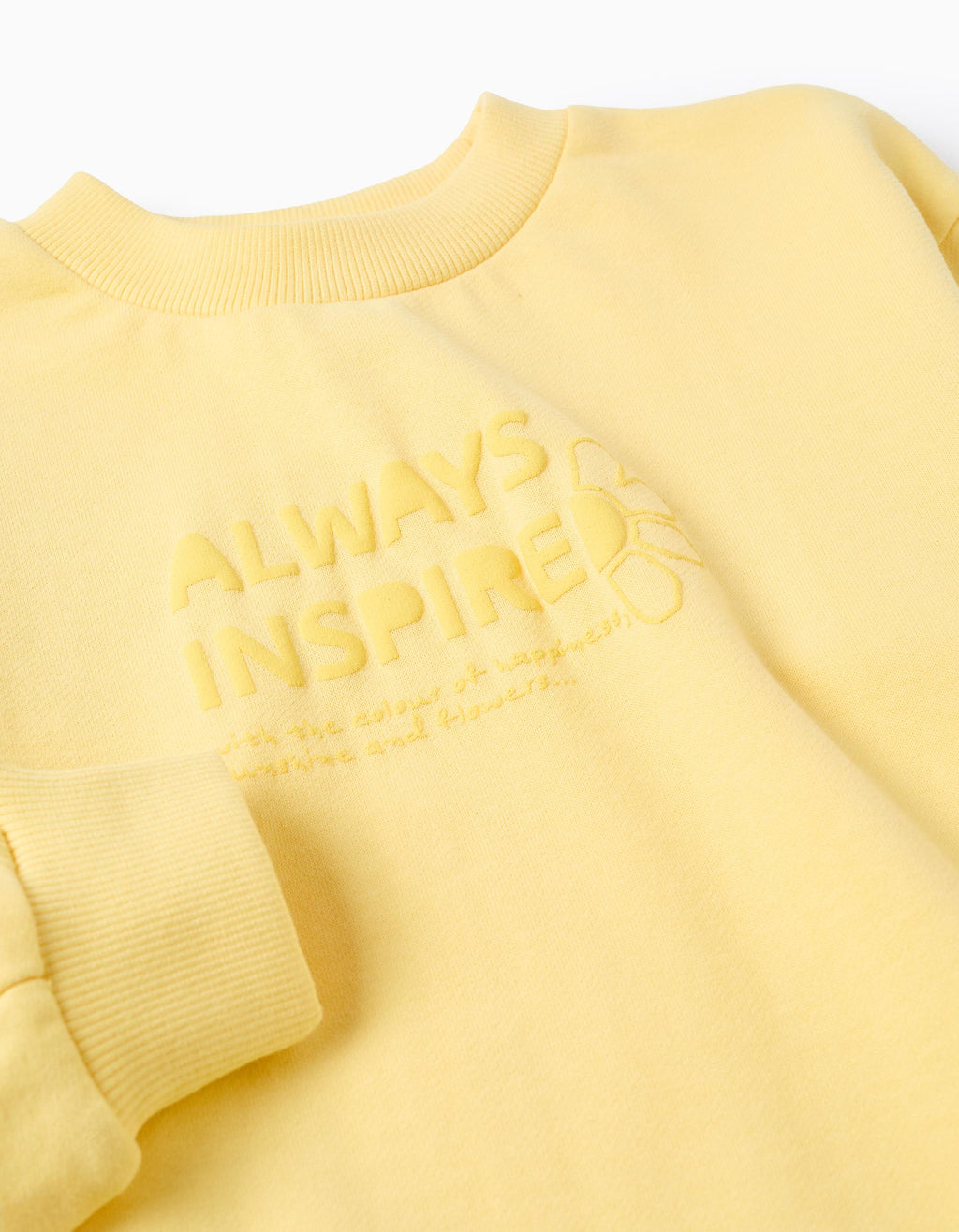 Sudadera de algodón con estampado Always Inspired para niña, amarillo