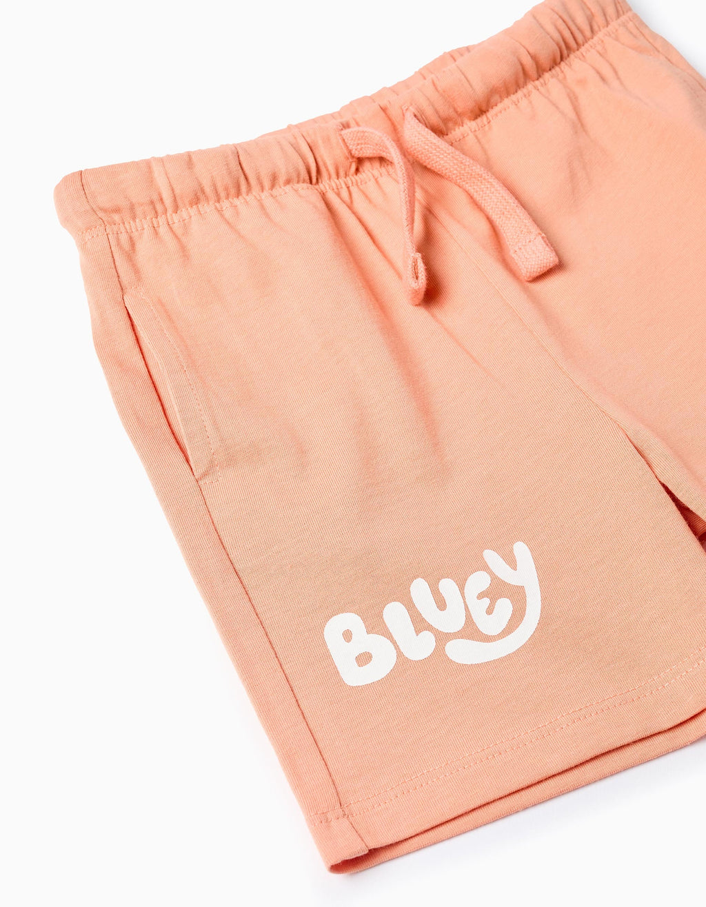 Camiseta + pantalón corto con Bluey para bebés y niños, blanco/naranja