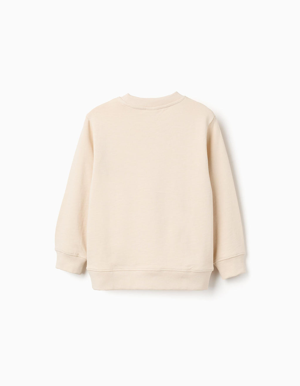 Sudadera de algodón con estampado Work of Art para niño, beige claro