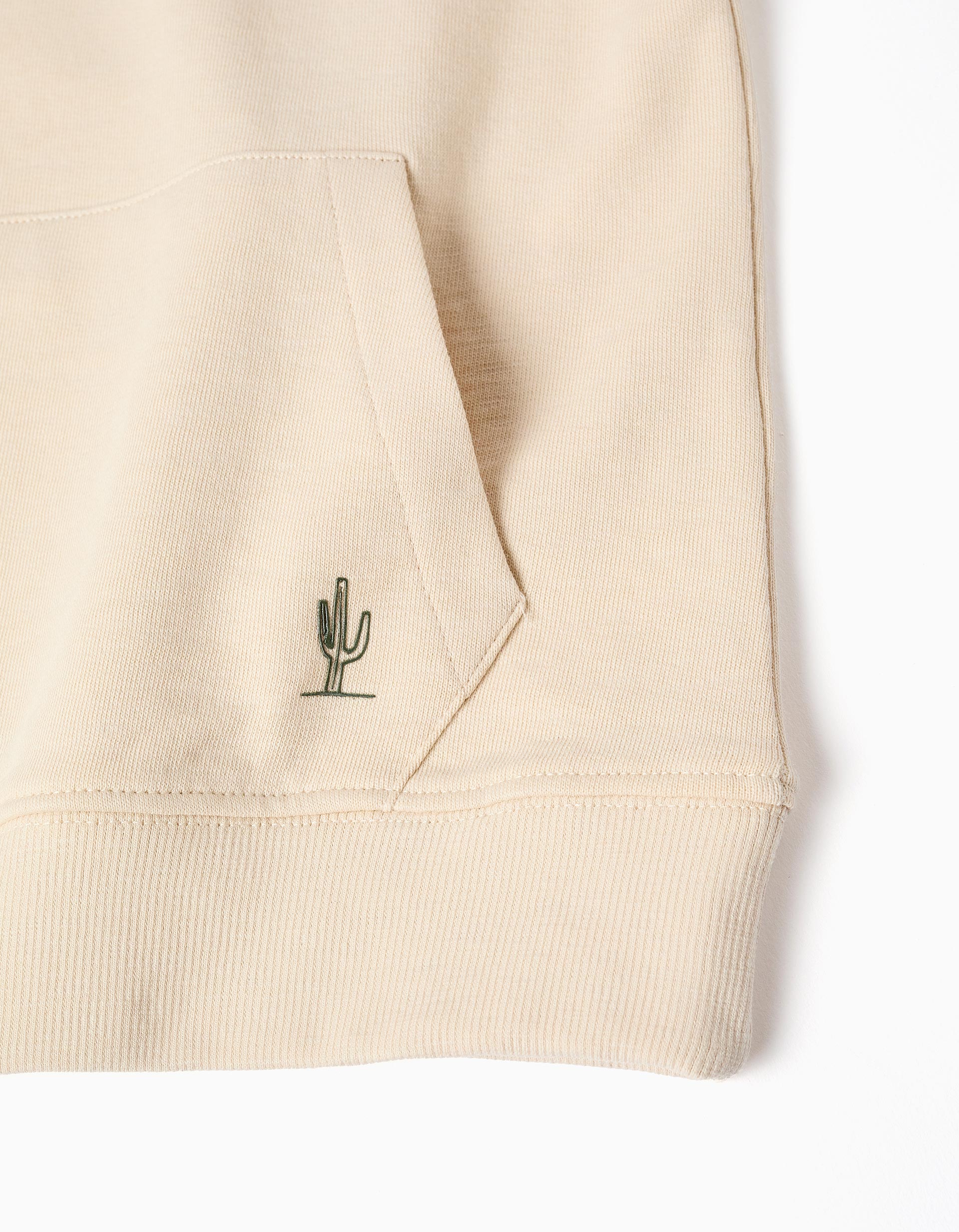 Sudadera de algodón con estampado Work of Art para niño, beige claro
