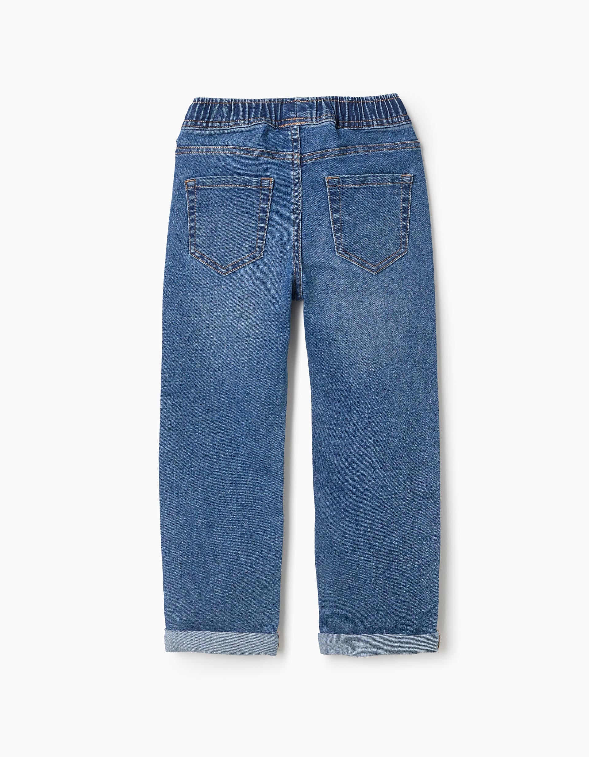 Vaqueros slim fit con cordón para niño, azul