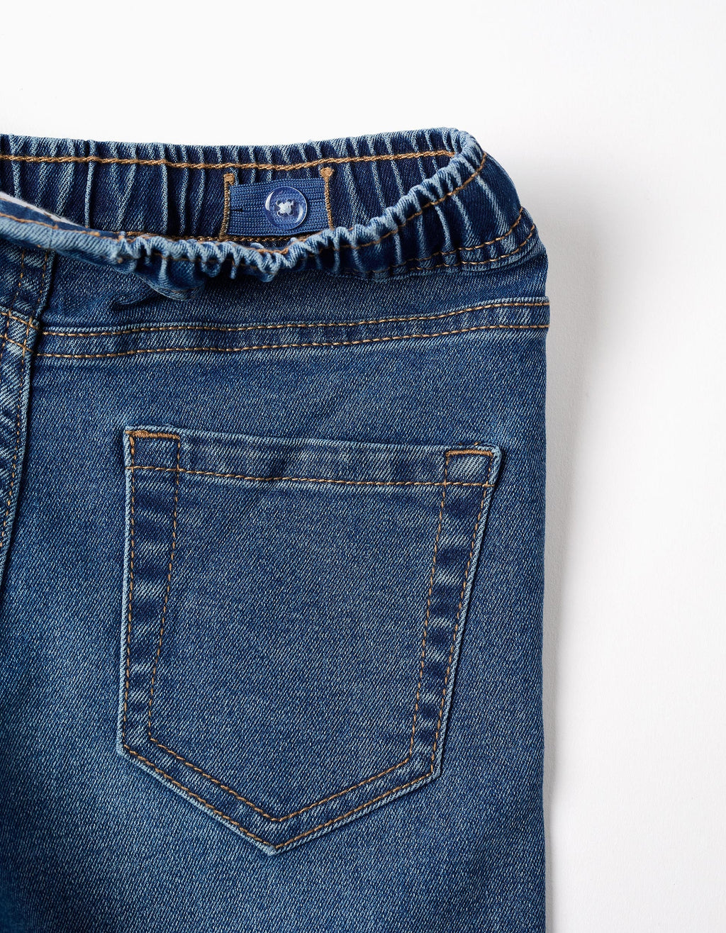 Vaqueros slim fit con cordón para niño, azul